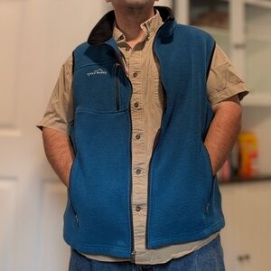 Eddie Bauer Men's Blue Fleece Vest